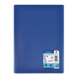 ELBA Fundas multitaladro Oxford Crossline A4 40 fundas azul