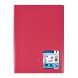 ELBA Fundas multitaladro Oxford Crossline A4 60 fundas cereza