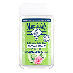 Le Petit Marseillais Gel Douche Extra Doux Rafraîchissant Rose Et Concombre Bio 250Ml