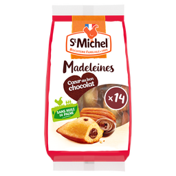 ST MICHEL Magdalenas corazón chocolate 14 x 25 g