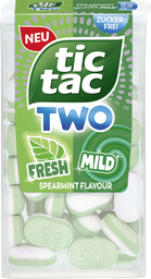 TIC TAC Pastilles bigoût menthe verte et saveur douce sans sucres 38 pastilles 38.5 g
