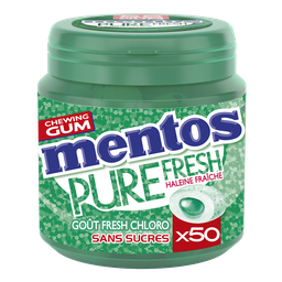 MENTOS Pastilhas Elásticas Pure Fresh Clorofila 50 drageias 100 g