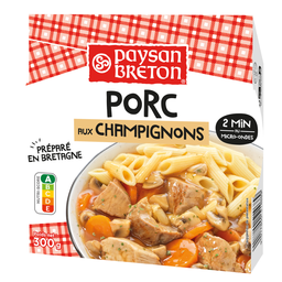 PAYSAN BRETON Plat Cuisiné Porc aux Champignons Micro-ondable PAYSAN BRETON