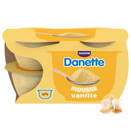 DANETTE Mousse la vanille 4x60 g