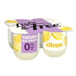 DANONE Yaourt citron allégé 0% mg les 125 g