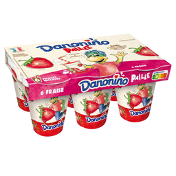 DANONINO Iogurte para beber de morango 6 copos de 100 g