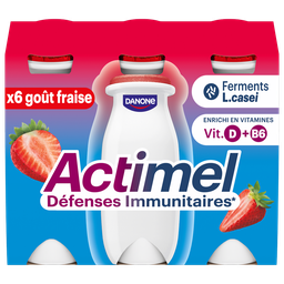 ACTIMEL Yaourt boire fraise 6x100 g