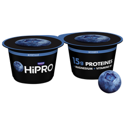 HIPRO Yaourt myrtille protéiné 0% MG