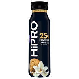 HIPRO Yaourt à boire vanille cookie protéiné 0% MG