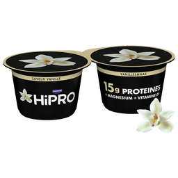 HIPRO Yaourts vanille protéiné 0% MG