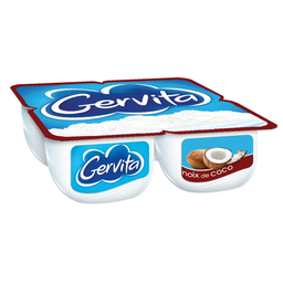 GERVITA Fromage blanc mousse noix de coco 4 x 100 g