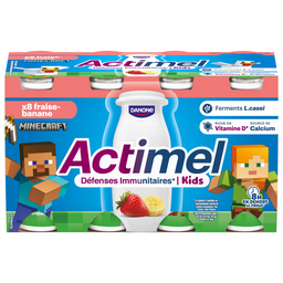 ACTIMEL Yaourt boire fraise banane les 100 g