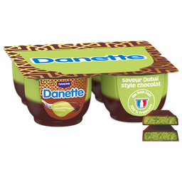 DANETTE Double saveurs Crème dessert chocolat pistache 4x125 g