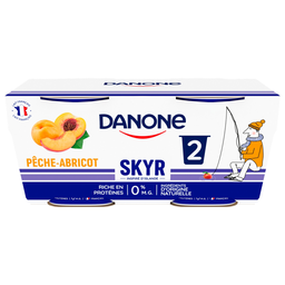 DANONE Skyr Peach and Apricot 2 pots of 140 g