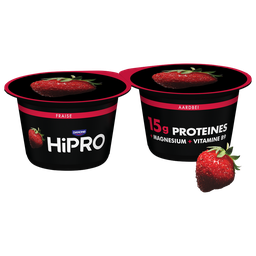 HIPRO Yaourts fraise protéiné 0% MG