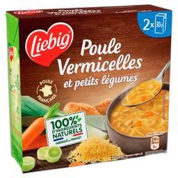 LIEBIG Caldo de Pollo con Fideos y Verduras 2x30cl