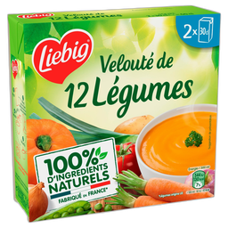 LIEBIG Sopa aterciopelada de 12 verduras 2 x 30 cl