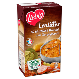 LIEBIG Sopa de lentejas y salchicha ahumada estilo campesino 1 L