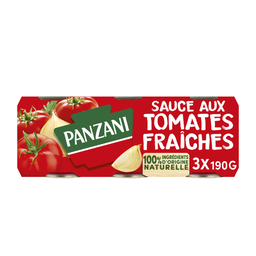 PANZANI Sauce aux Tomates Fraiches (ingrédients origine naturelle) Les 3 - 570 190g