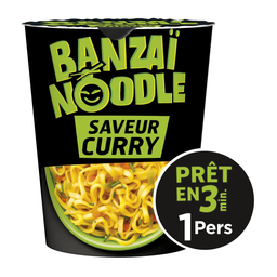 BANZAÏ NOODLE Noodles instantâneos sabor caril 67 g