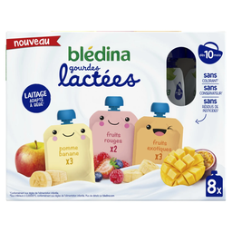 BLÉDINA Compote bébé dès 10 mois Fruits Lactés
