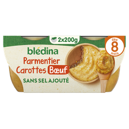 BLÉDINA Plat bébé dès 8 Mois Carottes et Bœuf Mes premiers repas