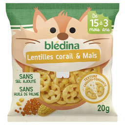 BLÉDINA Biscuit bébé Lentilles Corail et Maïs dès 15 Mois