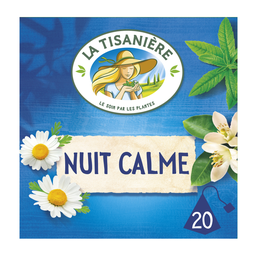 LA TISANIERE Infusion nuit calme reine des près camomille tilleul oranger 37.5 g