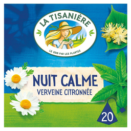 LA TISANIERE Infusion nuit calme verveine et reine des prés camomille tilleul oranger 37.5 g