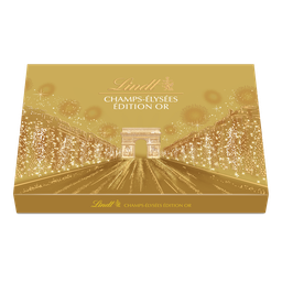 LINDT Champs-Elysées Edition Or Assortiment de chocolats au lait noir et blanc fourrés 44 pièces 468 g