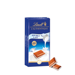 LINDT Maître Chocolatier Double Milk Chocolate Bar 2 x 100 g