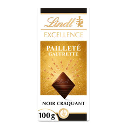 LINDT Excellence Dark Chocolate with Wafer Pieces 100 g