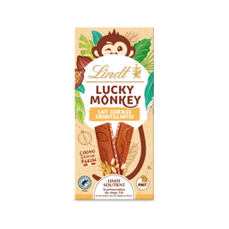 LINDT Lucky Monkey Milk chocolate with crispy cereals 100 g
