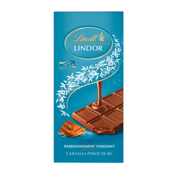 LINDT LINDOR Milk Caramel Salt Chocolate Bar 150 g