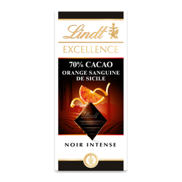 LINDT Excellence Dark Chocolate Blood Orange 70% Cocoa 100 g