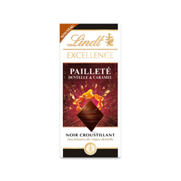 LINDT Excellence Dark Chocolate Lace & Caramel 100 g