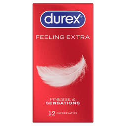 DUREX Préservatifs Extra Lubrifié Extra Fin Feeling Extra