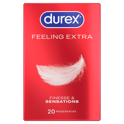 DUREX Préservatifs Extra Lubrifié Feeling Extra Fin
