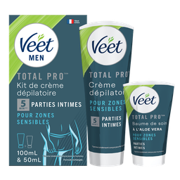 Veet Men Kit D'Épilation Parties Intimes Pour Homme 2 Produits 1 Kit