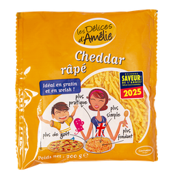 LES DELICES D'AMELIE Fromage Râpé Cheddar LES DELICES D'AMELIE