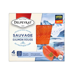 DELPEYRAT Saumon fumé sauvage 4 tranches 110 g