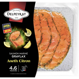 DELPEYRAT Saumon mariné façon gravlax aneth citron 100 g
