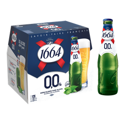 1664 Cerveza rubia sin alcohol 0,0° 12 x 25 cl