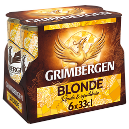 GRIMBERGEN Cerveza de abadía rubia 6x33cl