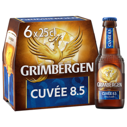 GRIMBERGEN Cerveza rubia de abadía cuvée 8.5 6 x 25 cl
