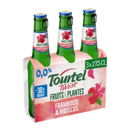TOURTEL TWIST Bière aromatisée framboise hibiscus sans alcool 0,0° 3x27,5 cl