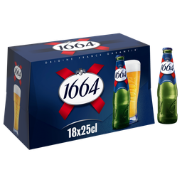 1664 Cerveza rubia 5.5° 18 x 25 cl