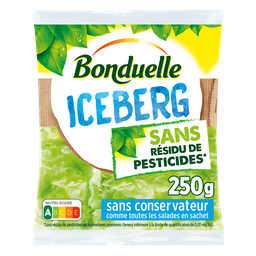 BONDUELLE Laitue iceberg sans résidu de pesticides 2-3 parts 250g