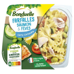 BONDUELLE Salade pâtes farfalle saumon 220g