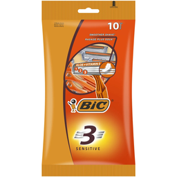 BIC Máquina de Barbear Descartável 3 Lâminas Sensitive Homem x10